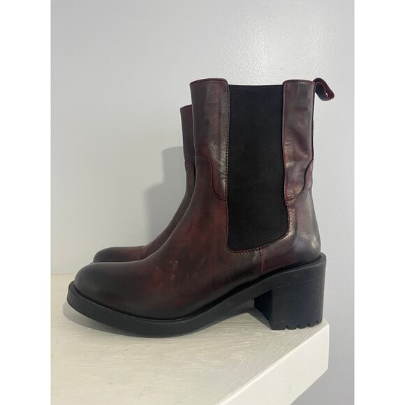 Emanuele Crasto Leather Chunky Boot 40 Rugged Moto - Picture 8 of 10